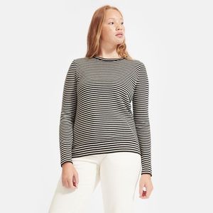 Everlane striped cashmere crew sweater